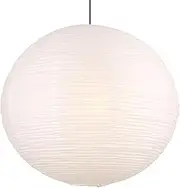 White Paper Lamp Shade, 20''x20'' Large Chinses Paper Lantern Pendant Light Shade,Round Lanpshade Home Decor Ceiling Lampshade, Foldable Lampshade