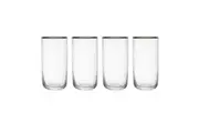 4pc Mikasa Sorrento Crystal Highball Glass Set 510ml