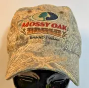 Mossy Oak Brush Brand Camo Pattern Hat Adjustable Snap-Back