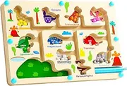 Magnetic Game for Toddlers: Fun Montessori Wooden Toy for Learning Numbers and Colors with Beads - Good for 2-5 Year Old Boys and Girls