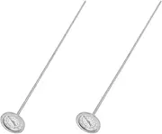 Mellisso 2X Long Stem Compost Soil Thermometer - Fast Response Stainless Steel 20 Inch - Measuring Probe - Fahrenheit and Celsius