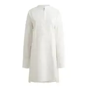 NWT Thomas Mason for J.Crew Tunic in White Pleated Tuxedo Shirt Dress M