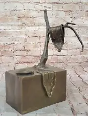 Bronze Abstract Sculpture Dali Persistence of Memory Collector Statue Home Sale