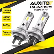 LED High/Low Beam Conversion Kit H7 Bulbs AUXITO Headlights White Super Bright (for: Audi)