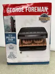 George Foreman SPACE SAVING 2 serving Grill BRAND NEW IN ORIGINAL BOX GREAT GIFT