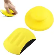 Sanding Discs Hand Sanding Block Polishing, Pack of 2 5 Inch Sanding Block, Round and Mouse Shaped Sanding Discs Hand Sander, for DIY Woodworking, Furniture Restoration, Automotive Body