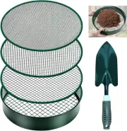 Stainless Steel Riddle Sieve Set Garden Potting Sieve