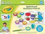 Crayola Spill Proof Paint Set, 8 Count Washable Paint for Kids, Ages 3+