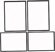 HAWILLOSCH 4pcs Diamond Frame Picture Frames Collage Wall Decor Magnetic Picture Artwork Picture Frame Poster Frames White Picture Frames Magnetic Frames Magnetic Display Frame for Black