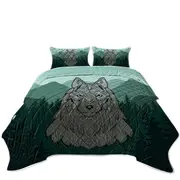 Indian Wolf Coverlet
