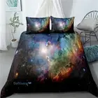 Linen Single/Double/Queen/King Bed Quilt/Doona/Duvet Cover Set Outer Space