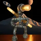 Steampunk Lamp Robot Table Lamp Pipe Lamp the Brightness Can Be Adjusted Retro C