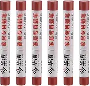 uxcell Furniture Repair Crayons, 6 Pcs Wax Wood Filler Sticks Wood Wax Crayons for Scratches, Wood Floor, Holes, Tables, Dark Red
