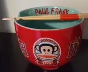 Paul Frank Noodle Bowl with Chopsticks NIB