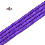 Purple Lava Rock Stone Heishi Discs Beads Size 2x4mm 2x6mm 2x8mm 15.5" Strand