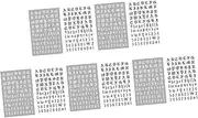 MUSISALY 5Sets Geometric Nail Art Stickers Self Adhesive Letter and Designs for Manicure Salons Easy Application for Natural Artificial Nails for DIY Nail Decoration