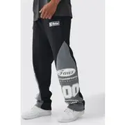 Mens Black Relaxed Moto High Gusset Jogger