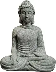 GWTYR 1pcs 10.8cm Sandstone Buddha Statue Ornaments, Zen Buddha Statue Crafts for Courtyard/Garden/Fish Tank/Aquarium