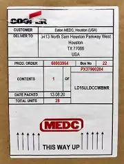 EATON COOPER MEDC LD15ULDCCWBNR Type LD15 LED Strobe Light Hazardous Location