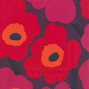 Boston International L552682 Marimekko Lunch Napkins, Unikko-Mauve