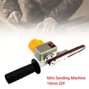 Electric Belt Sander Handheld Mini Grinder Small Machine + 10 Sanding Belts