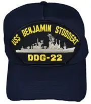 USS BENJAMIN STODDERT DDG-22 HAT - NAVY BLUE - Veteran Owned Business