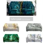 Painted Sofa Cover Anti-Dust Corner Chaise Elastic Longue Covers Slipcover 1Pc