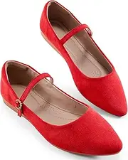 [Aomigoct] Ballet Flats Shoes for Women: Black 8 Dressy Comfortable Wedding Flat - Ladies Dress Casual Walking Shoe
