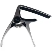 Fat Boy FBC-200SV Quick Spring Release Trigger Style Guitar Capo, Silver