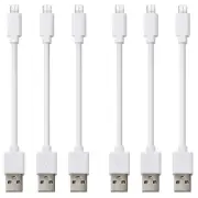 CLZWiiN Short Micro USB Cable (6 Pack 8inch White), Android Phone Charger Cor...