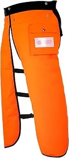 [ZELARMAN] Chainsaw Chaps Apron Wrap, 8 Layers Chainsaw Pants with Adjustable Belt & Gear Pocket for Loggers Workers, Class C