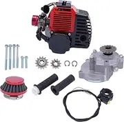 49CC 2 Stroke Compatible with Mini Gas Racing Engine with Air Filter Hand-Pulled Start Gas Engine Single Cylinder Air-Cooled 49CC Motor Kit Compatible with Vapor Scooter