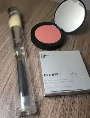 IT Cosmetics Bye Bye Pores Poreless Airbrush Blush Naturally Pretty & Brush NEW