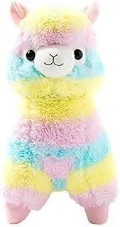 Cuddly Llama Rainbow Alpaca Doll 7 Soft Baby Stuffed Animal Toy Puppet Doll Valentine's Day Birthday Xmas Christmas Wedding Anniversary Presents Gifts by AngelGift