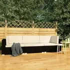 Modern Patio Sofa Set With Cushions 3 Pcs Modular Rattan Garden Lounge Furniture