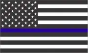 U.S. Flag # 13 - 8 x 10 Tee Shirt Iron On Transfer Thin Blue Line