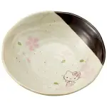 【震撼精品百貨】凱蒂貓_HELLO KITTY~日本SANRIO三麗鷗 KITTY陶瓷美濃燒圓盤-棕櫻花款*63155