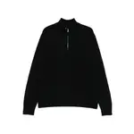[Calvin Klein] Calvin Klein Mock-neck Zip-neck Sweater M BLACK