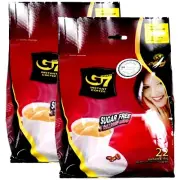 Trung Nguyen G7 Instant Coffee Sugar Free+Collagen 22 Sachets x 16g (Pack of 2)