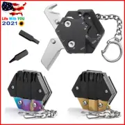 Multi Tool Folding Mini EDC Knife Outdoor Pocket Screwdriver Allen Wrench Ruler