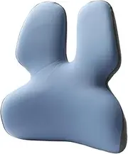 Lumbar Support Pillow Lower Back Cushion Compact Breathable, Soft Back Support Pillow for Office Reading Chair, Home Car, Blue Gray