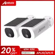 ANRAN 3MP Solar Battery Powered Wireless WiFi Outdoor Security Camera System IR