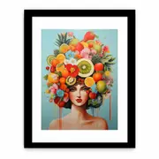 Girl Furniture Fruit Flower Modern Art Framed print Art Poster