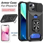 Shockproof Ring Case For iPhone 13/12/11/Pro Max 6s 7 8 Card Holder Camera Cover
