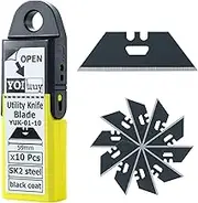YOIbuy PRO Replacement Blades for Scraper Cutters, 10pcs Case X5, SK2 Material, Black Rust Prevention, Heat Treated