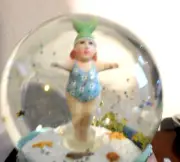 MACKENZIE-CHILDS SYNCRONIZED SWIMMER, MUSICAL WATER GLOBE,N.EW