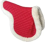 Saddle Pad for Horse, Dressage Saddle Pad Sponge Lining Thick Soft Practical Riding Seat Cushion Horse Riding Pads(Red)
