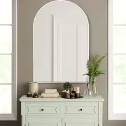 White Arched Wall Mirror, Arch Bathroom Mirror 24 X 36 Inches Wall Mounted Mirro