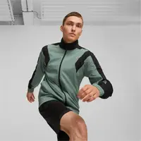 在飛比找PChome24h購物優惠-PUMA 外套 訓練系列 FIT 墨綠黑 運動 風衣外套 男