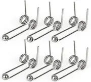 6 Pcs Hair Curling Torsion Spring Double Curling Iron Replacement Springs Diameter 1.3 mm/0.05 inch Length 30 mm/1.18 inch Perm Rods Stainless Steel Hair Curling Accessories